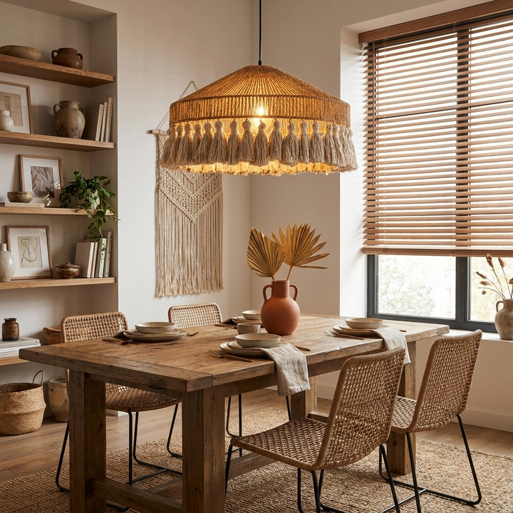 Fringe Jute Pendant Lamp
