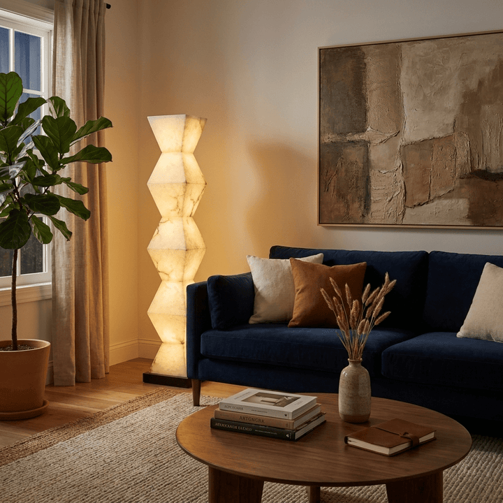 Cairn Alabaster Floor Lamp - Vakkerlight