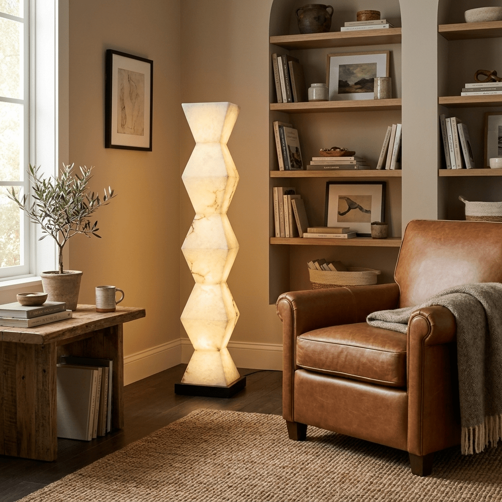 Cairn Alabaster Floor Lamp - Vakkerlight