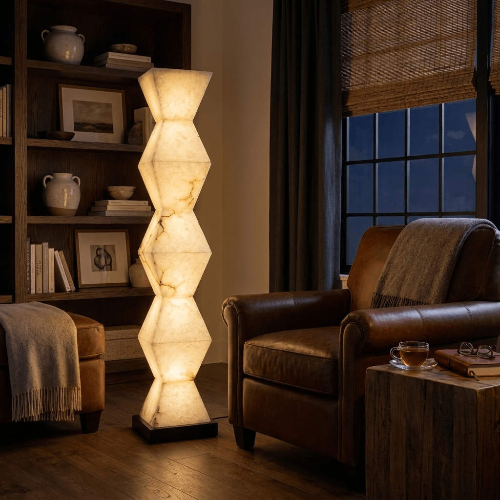 Cairn Alabaster Floor Lamp - Vakkerlight