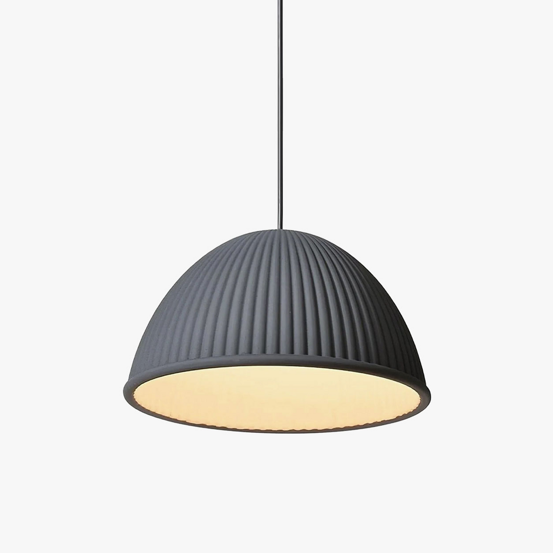 Ribbed Dome Pendant Light