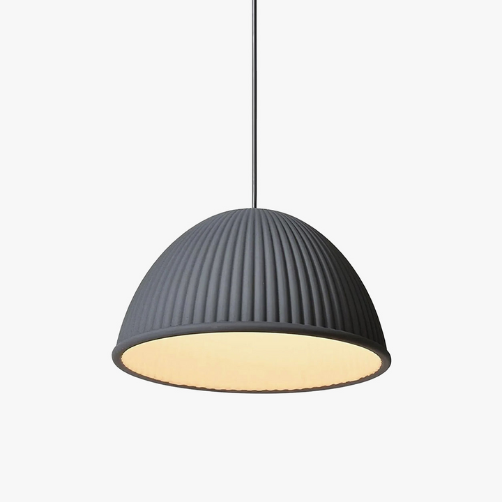 Ribbed Dome Pendant Light