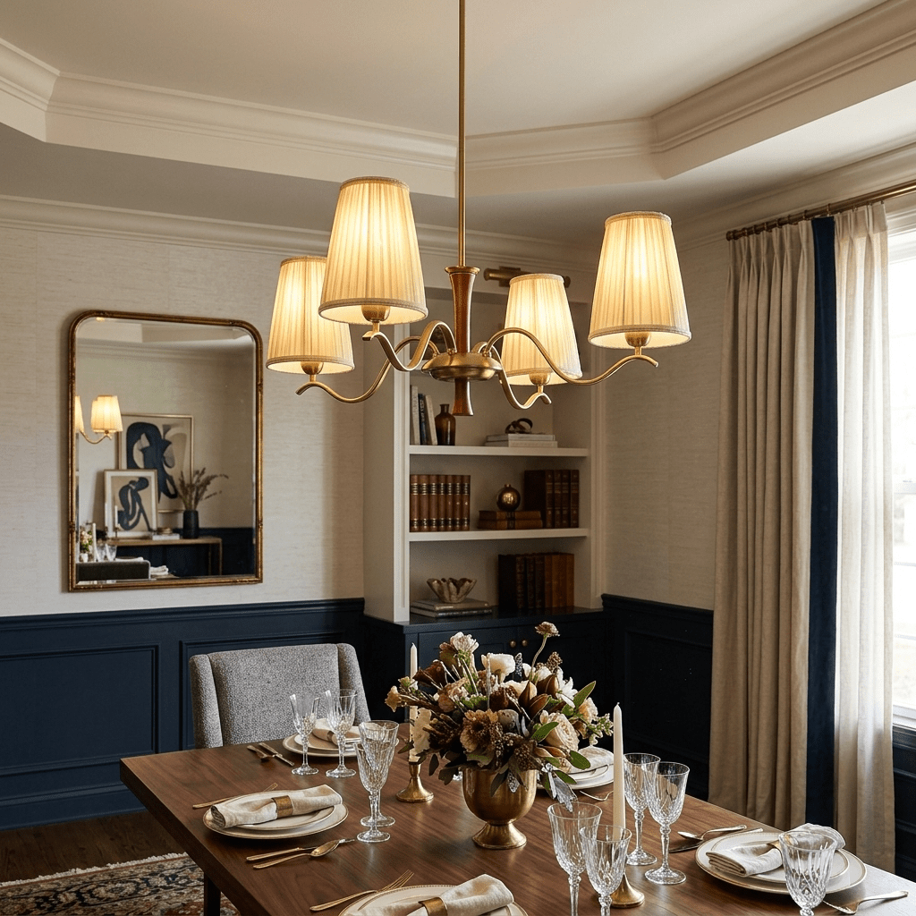 Cream Fabric Chandelier - Vakkerlight