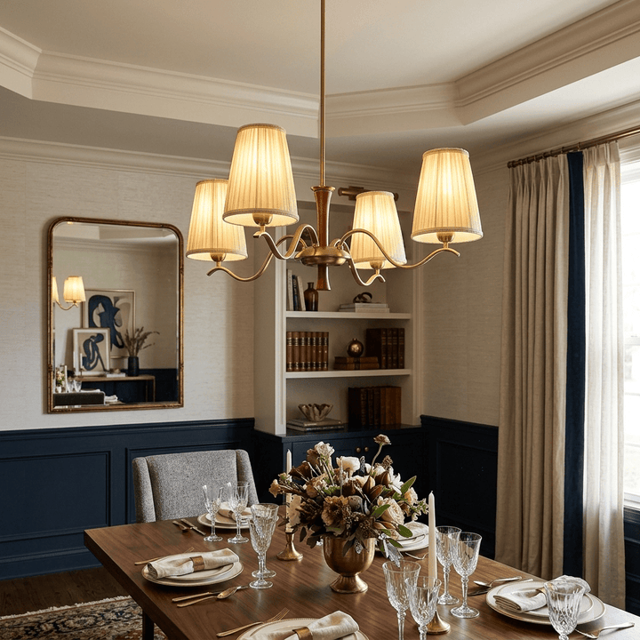 Cream Fabric Chandelier - Vakkerlight