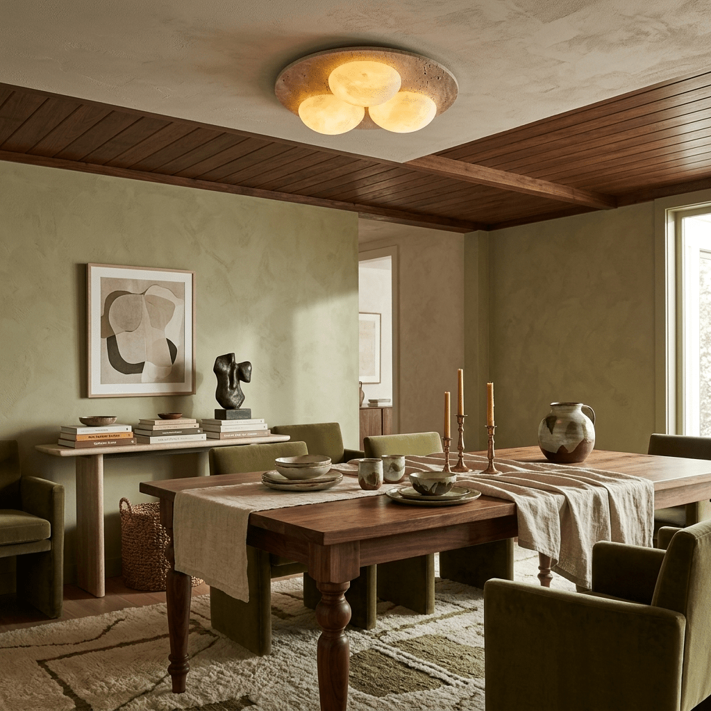 Trio Travertine Ceiling Light - Vakkerlight