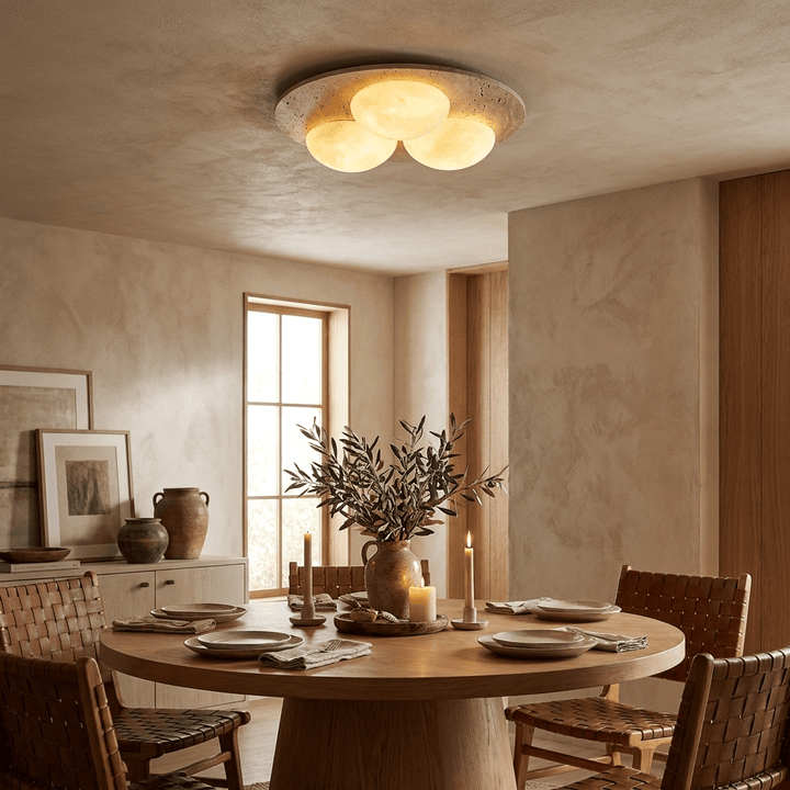 Trio Travertine Ceiling Light - Vakkerlight