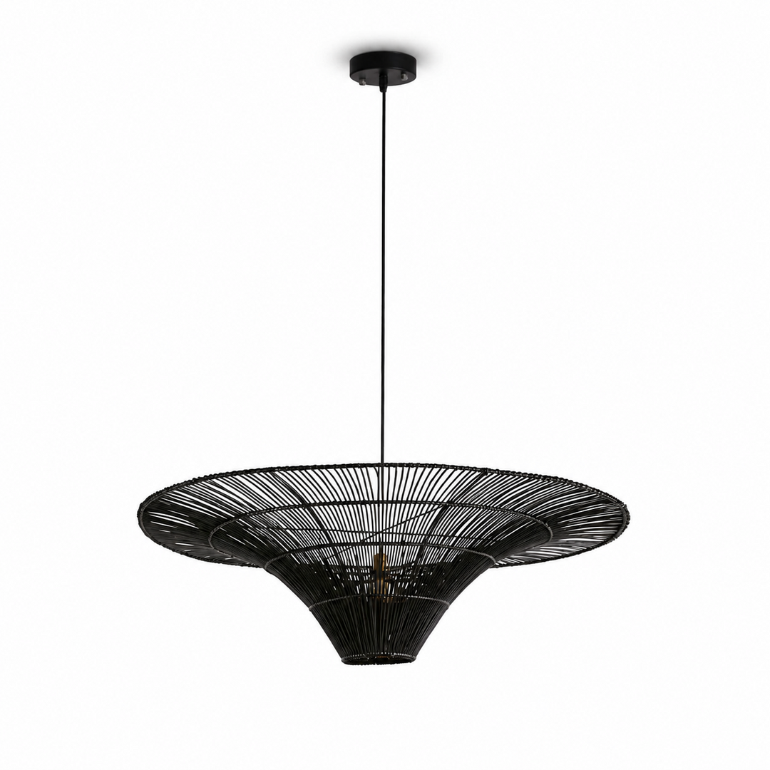 Rattan Coolie Hat Pendant Lamp