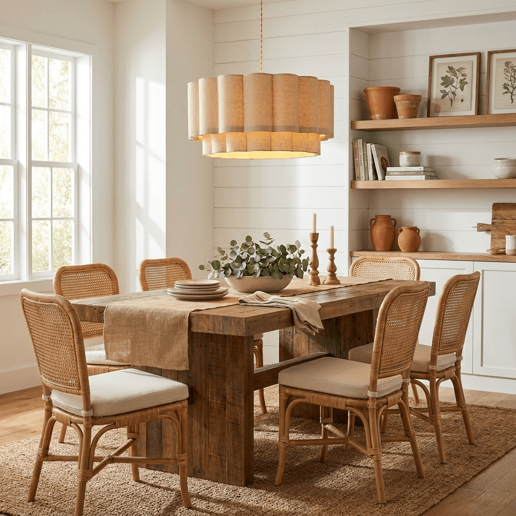 Fabric Petal Cylinder Pendant Lamp - Vakkerlight