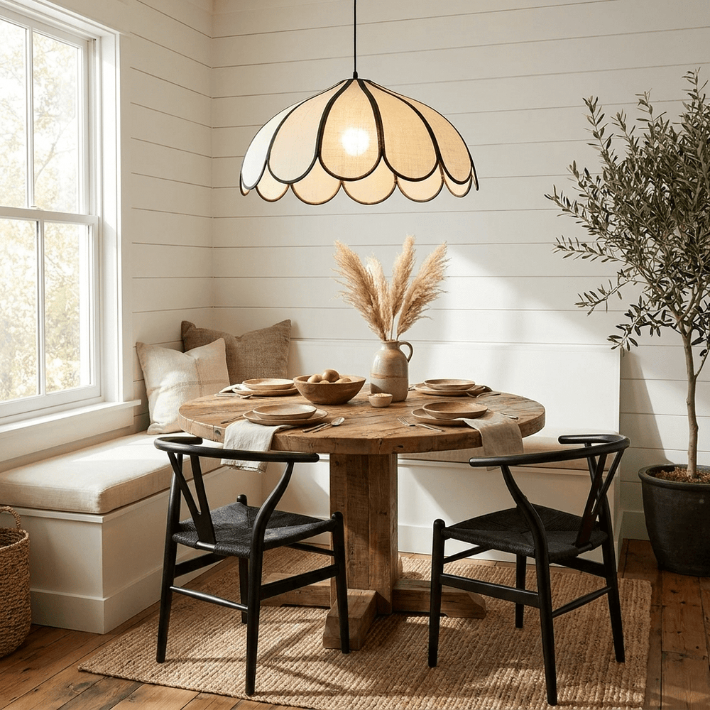 Lotus Petal Fabric Pendant Light - Vakkerlight