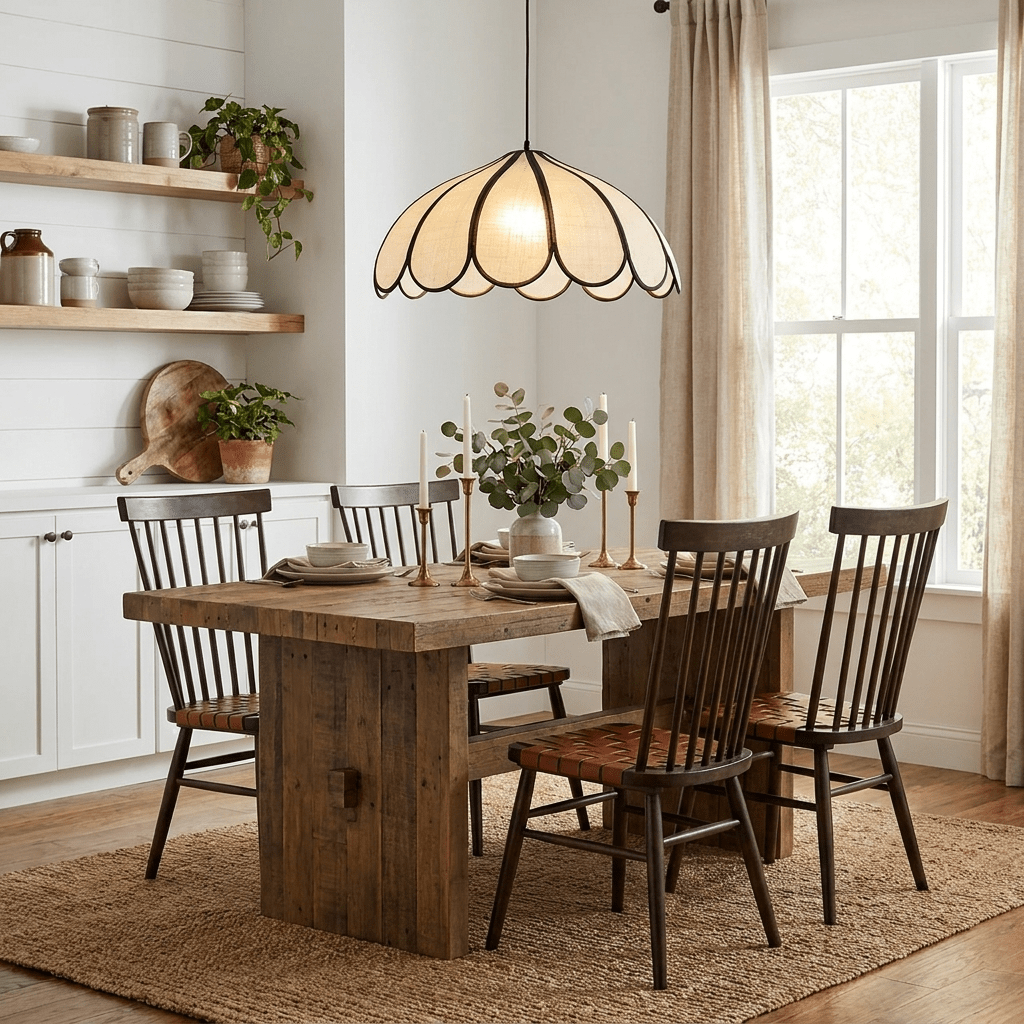 Lotus Petal Fabric Pendant Light - Vakkerlight