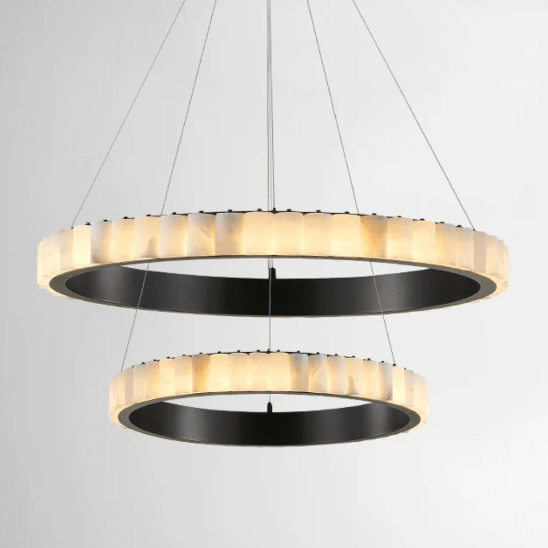 Alabaster Avalon Halo Chandelier - Vakkerlight