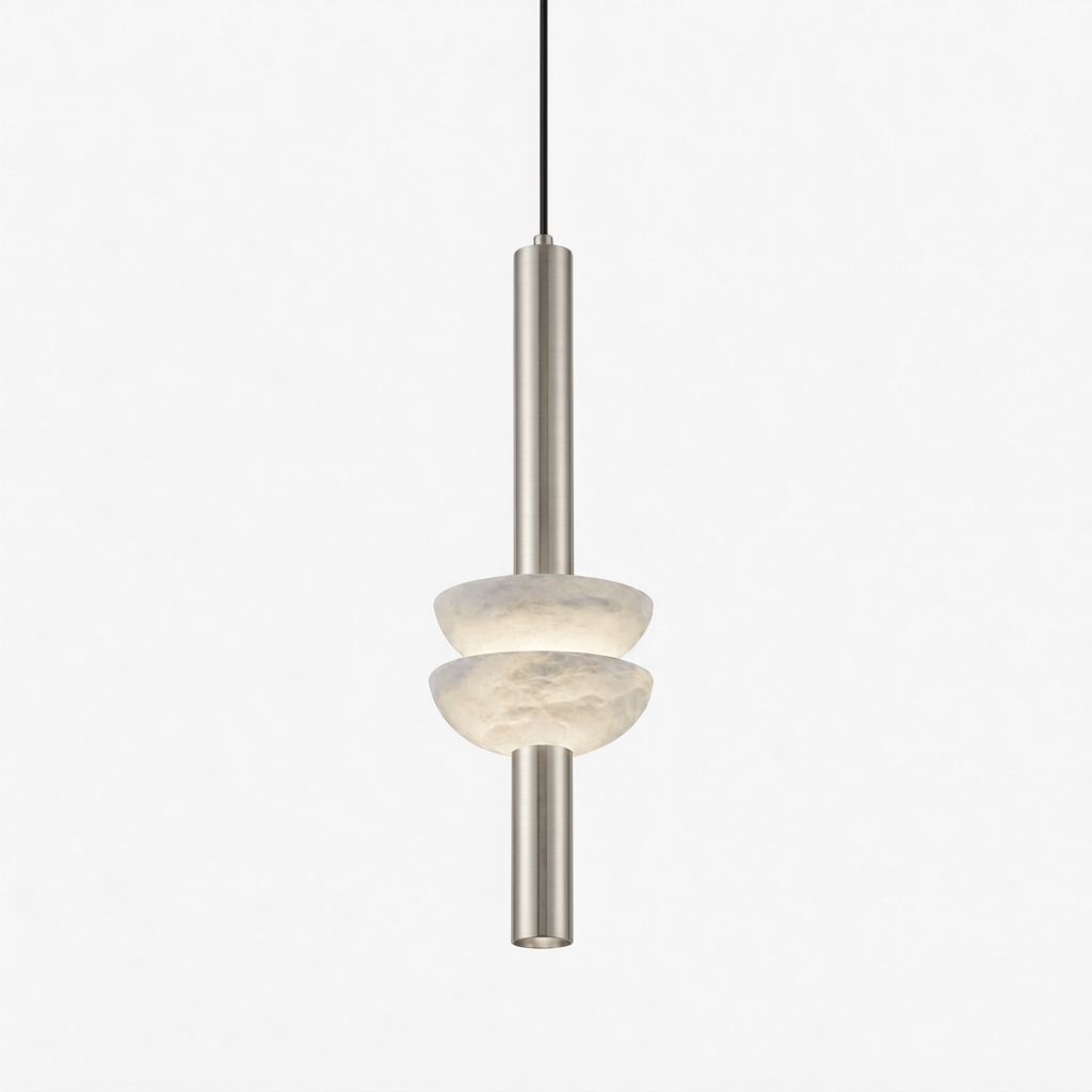 Alabaster Column Pendant Lamp