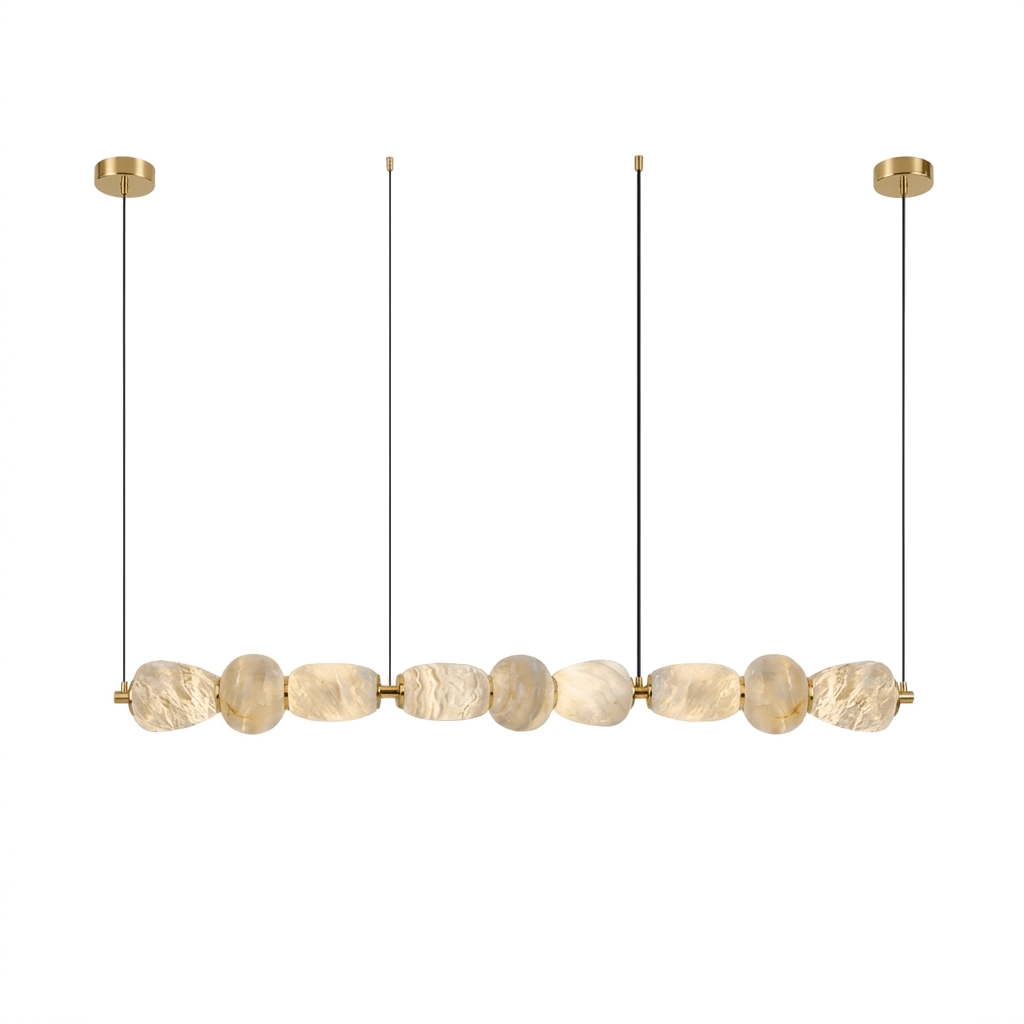 Alabaster Pebble Linear Chandelier - Vakkerlight