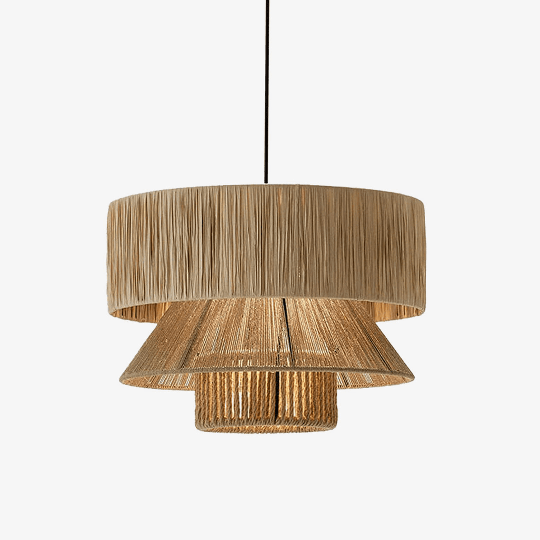 Raffia Jute Tiered Pendant Lamp - Vakkerlight