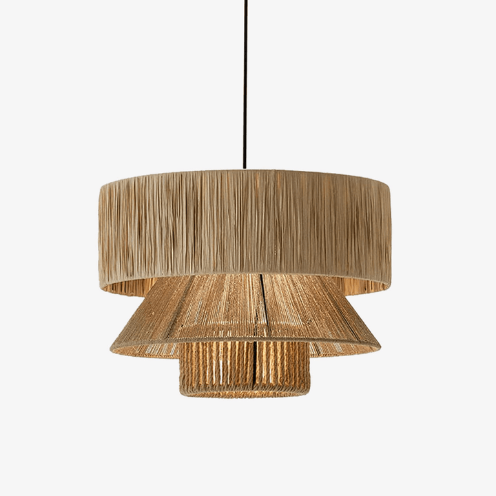 Raffia Jute Tiered Pendant Lamp - Vakkerlight