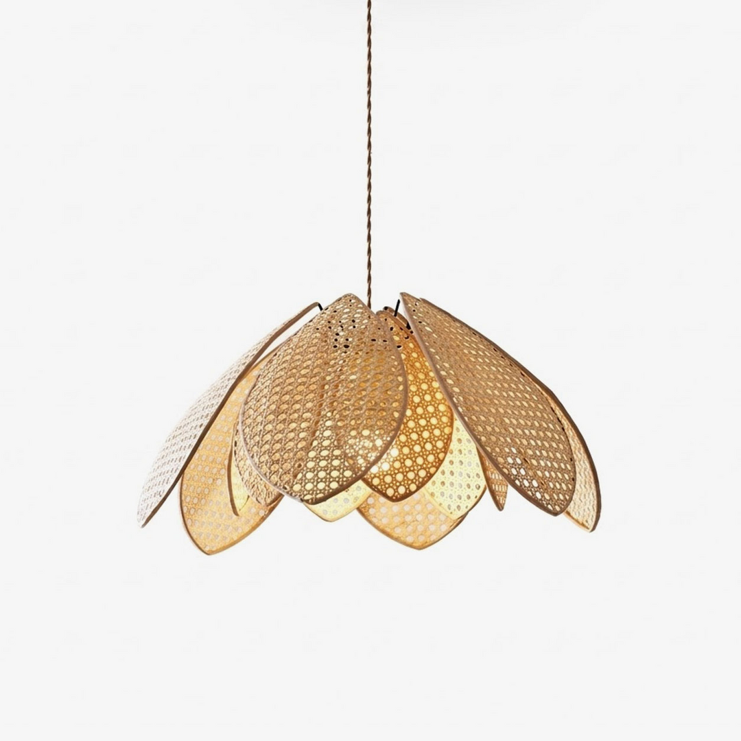 Rattan Lotus Pendant Lamp
