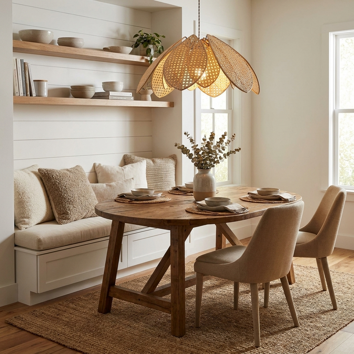 Rattan Lotus Pendant Lamp