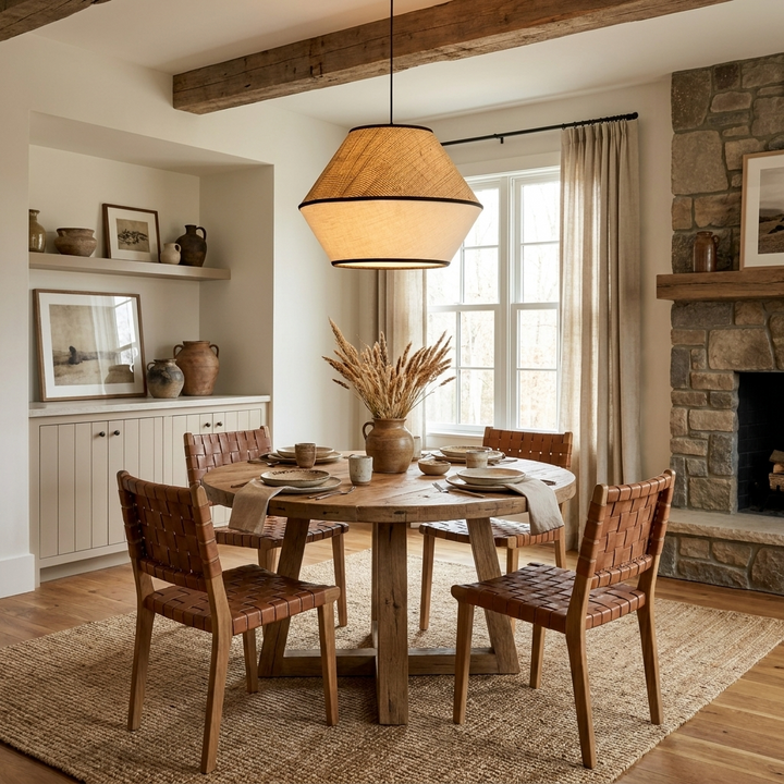 Maris Raffia Fabric Pendant Light
