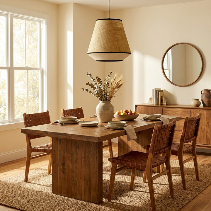 Maris Raffia Fabric Pendant Light