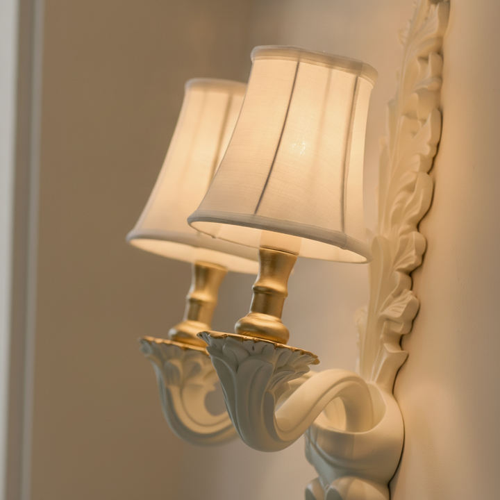 Amelie Plaster Leaf Wall Sconce