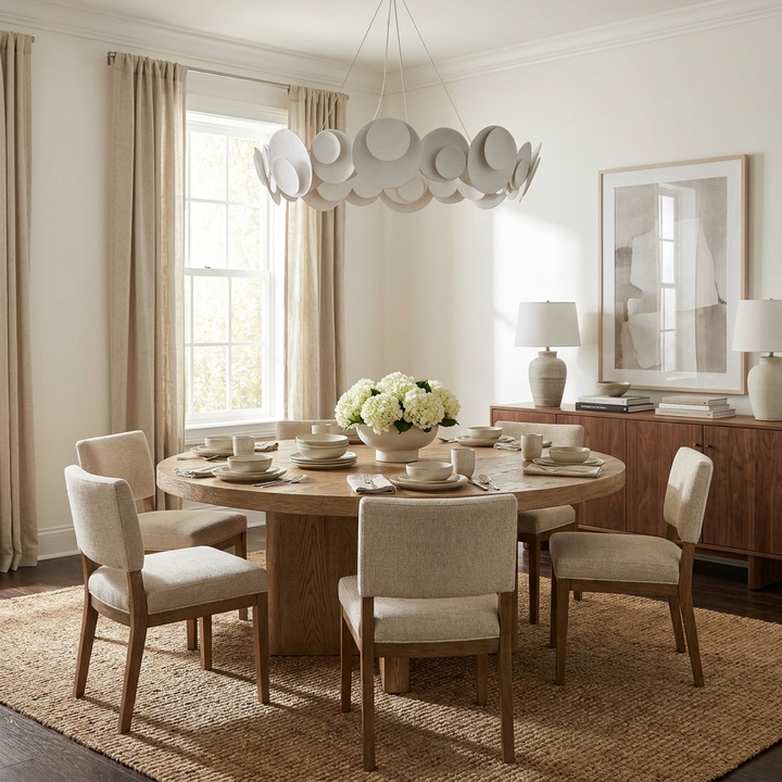 Orvella Plaster Disc Chandelier