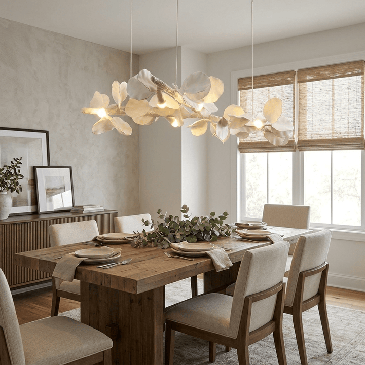 Blossom Branch Plaster Dining Chandelier - Vakkerlight