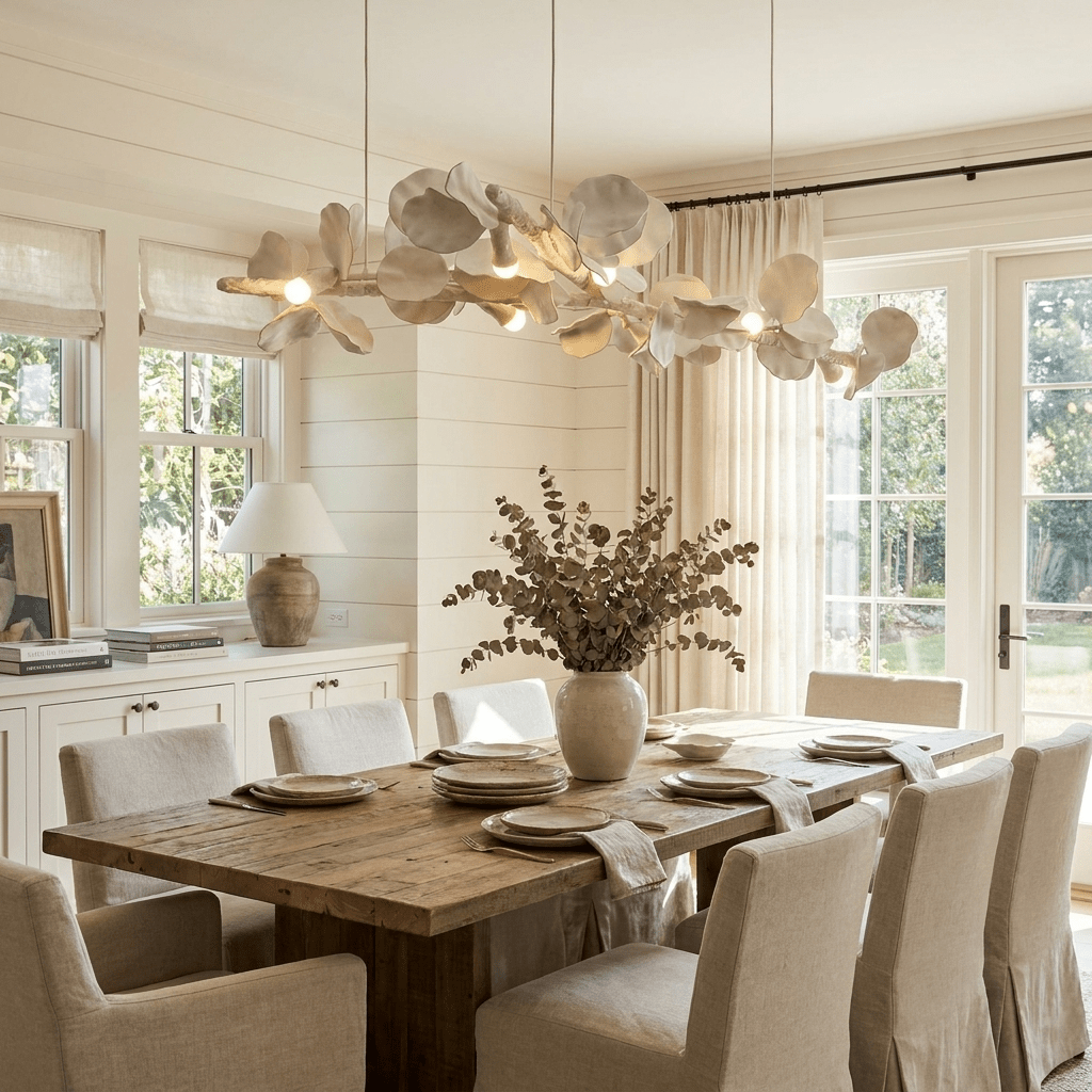 Blossom Branch Plaster Dining Chandelier - Vakkerlight