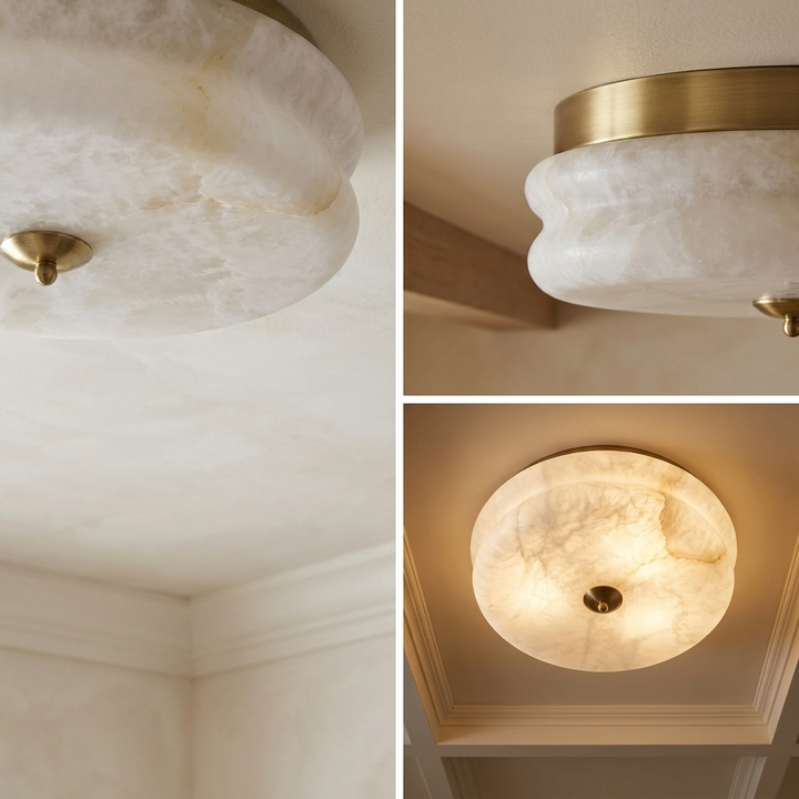 Orsay Alabaster Flush Mount