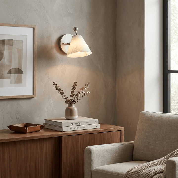 Alabaster Angled Wall Sconce - Vakkerlight