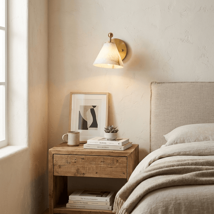 Alabaster Angled Wall Sconce - Vakkerlight