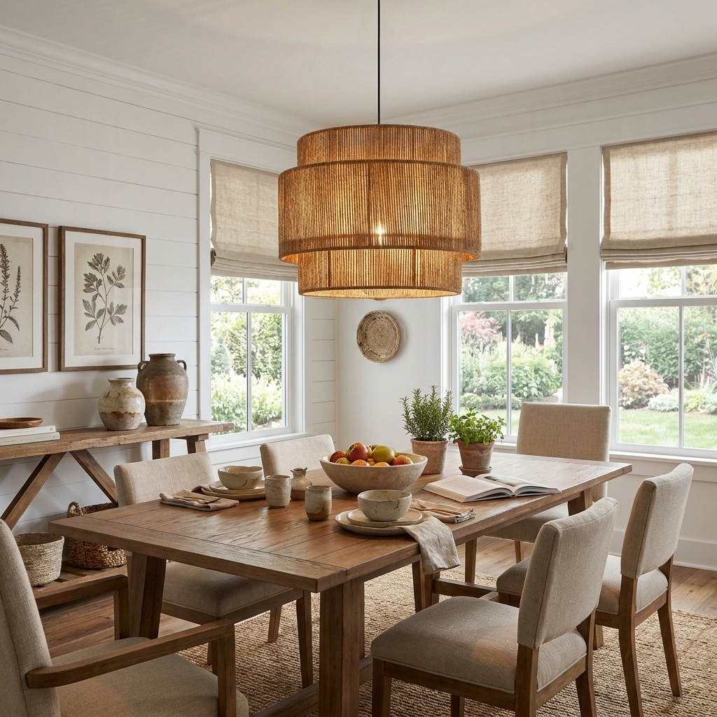 Solen Layered Hemp Rope Pendant Light