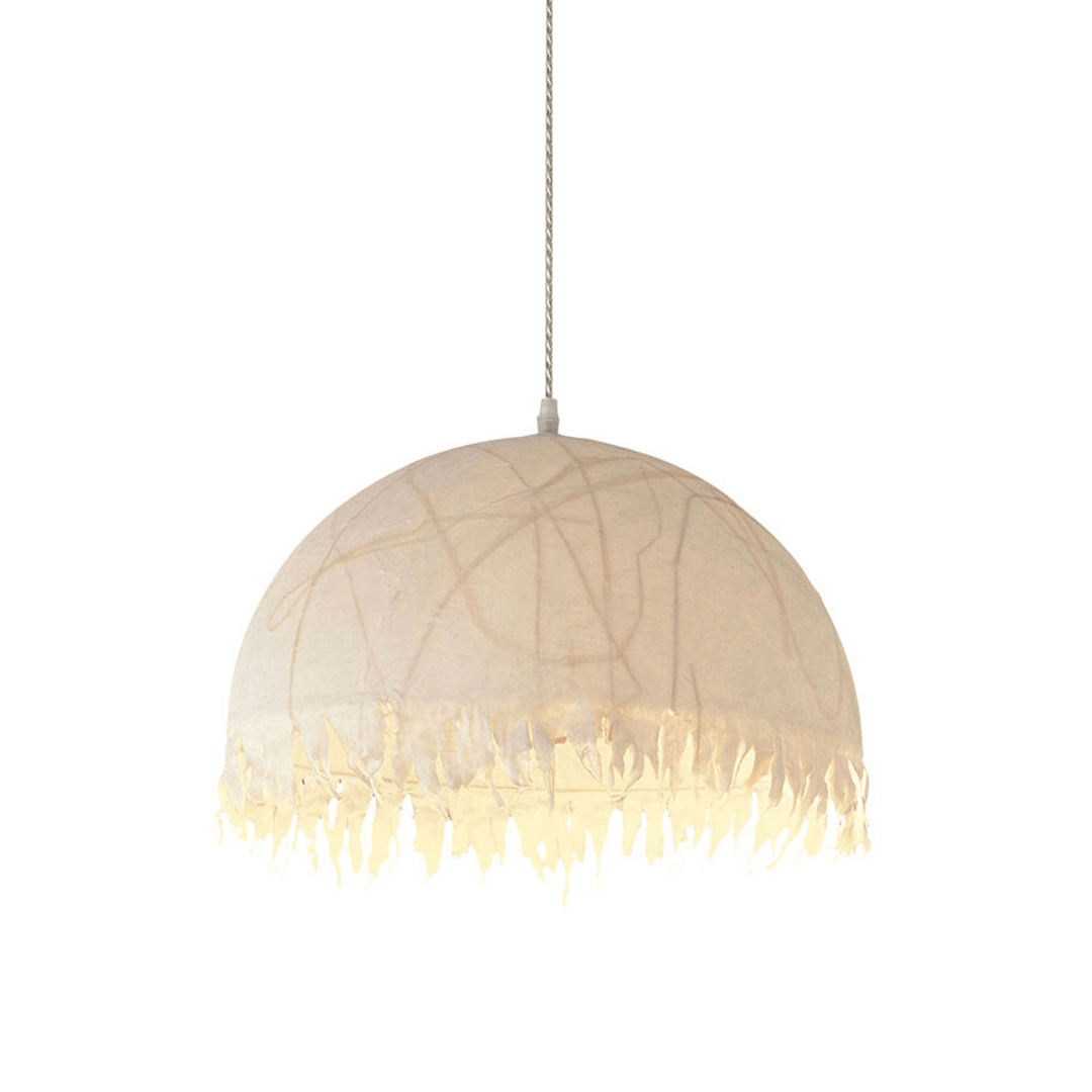 Serelle Fringed Mulberry Silk Pendant Light - Vakkerlight