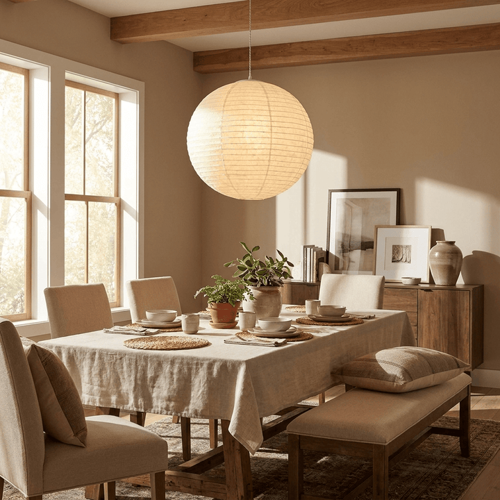 Lunara Mulberry Silk Globe Pendant Light - Vakkerlight