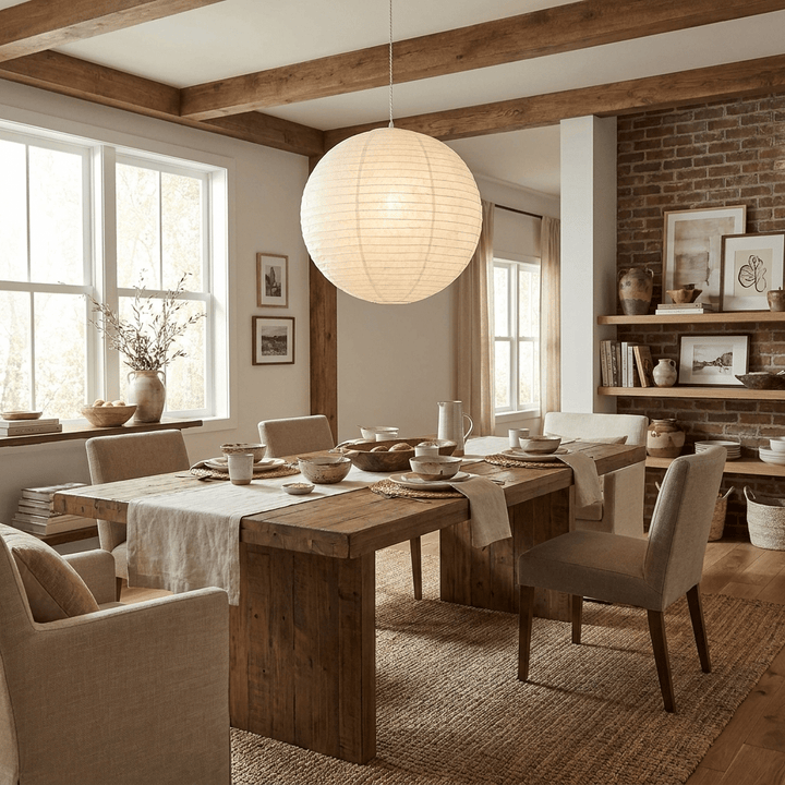 Lunara Mulberry Silk Globe Pendant Light - Vakkerlight
