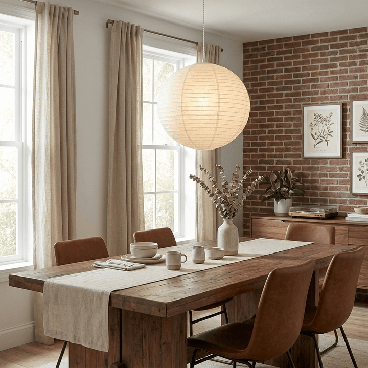 Lunara Mulberry Silk Globe Pendant Light - Vakkerlight