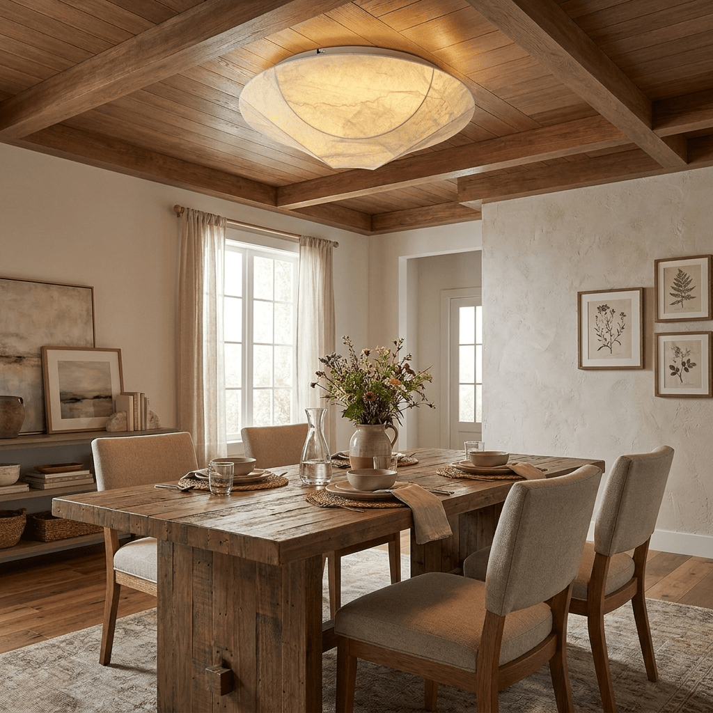 Mirelle Mulberry Silk Flush Mount - Vakkerlight