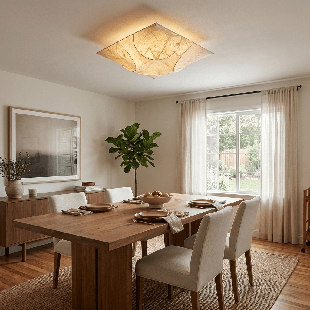 Mirelle Mulberry Silk Flush Mount - Vakkerlight