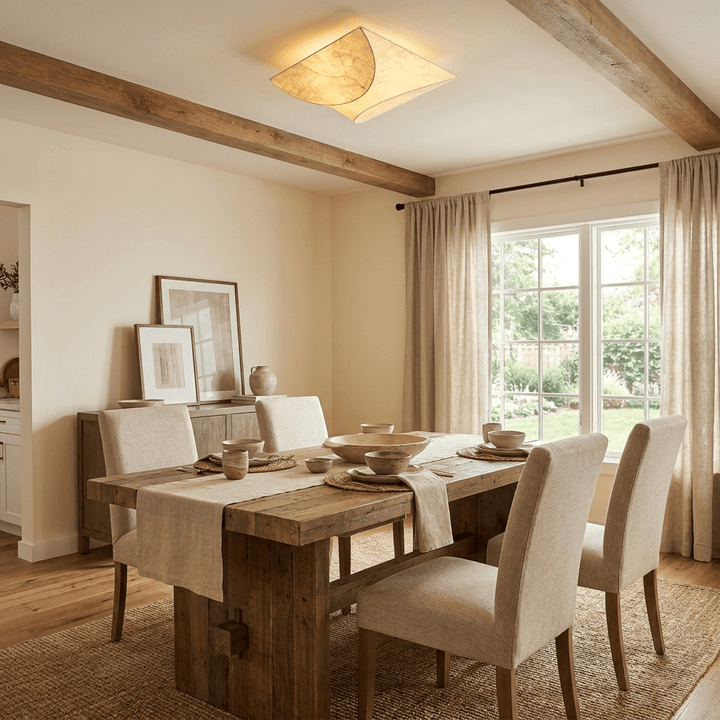 Mirelle Mulberry Silk Flush Mount - Vakkerlight