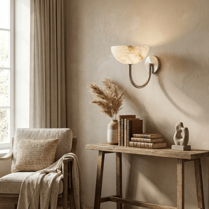 Virelle Alabaster Bowl Wall Sconce - Vakkerlight