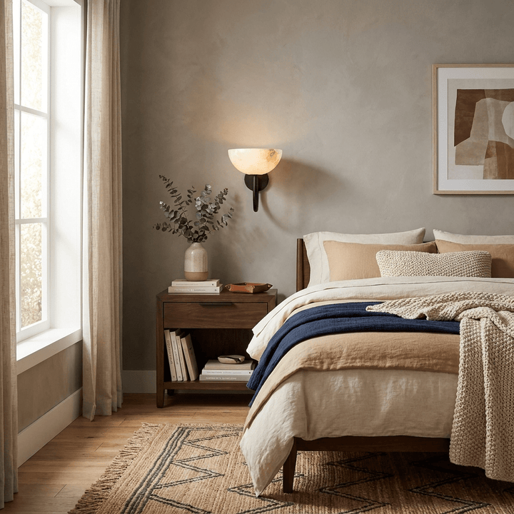 Virelle Alabaster Bowl Wall Sconce - Vakkerlight
