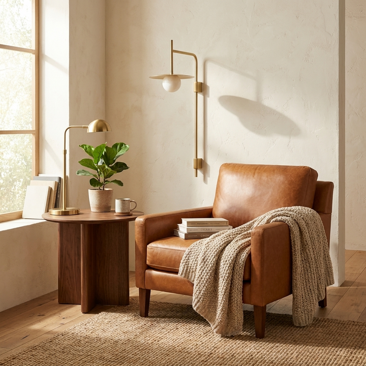 Nivara Long Arm Alabaster Wall Sconce