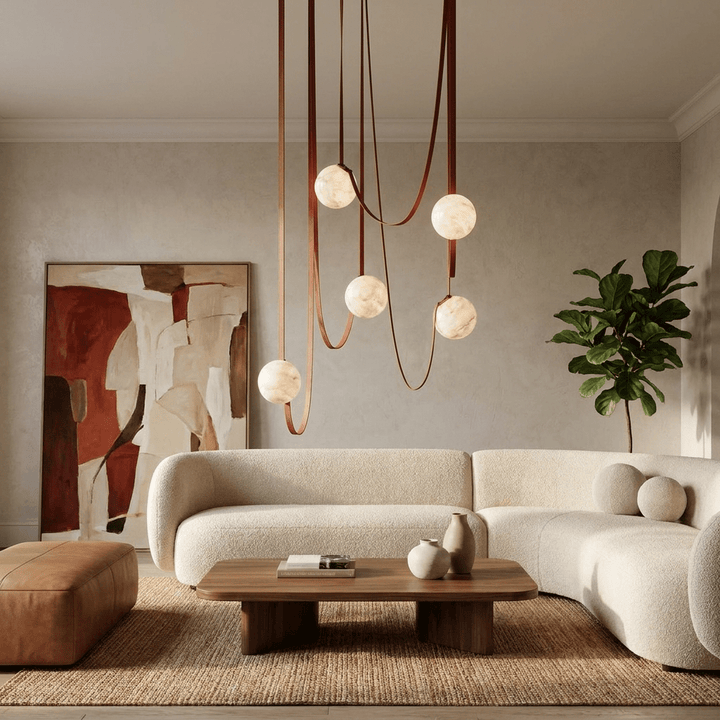 Multiple Belt Alabaster Pendant Light - Vakkerlight