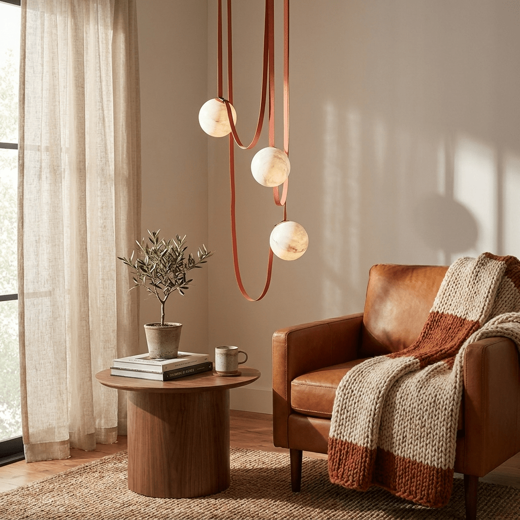 Multiple Belt Alabaster Pendant Light - Vakkerlight