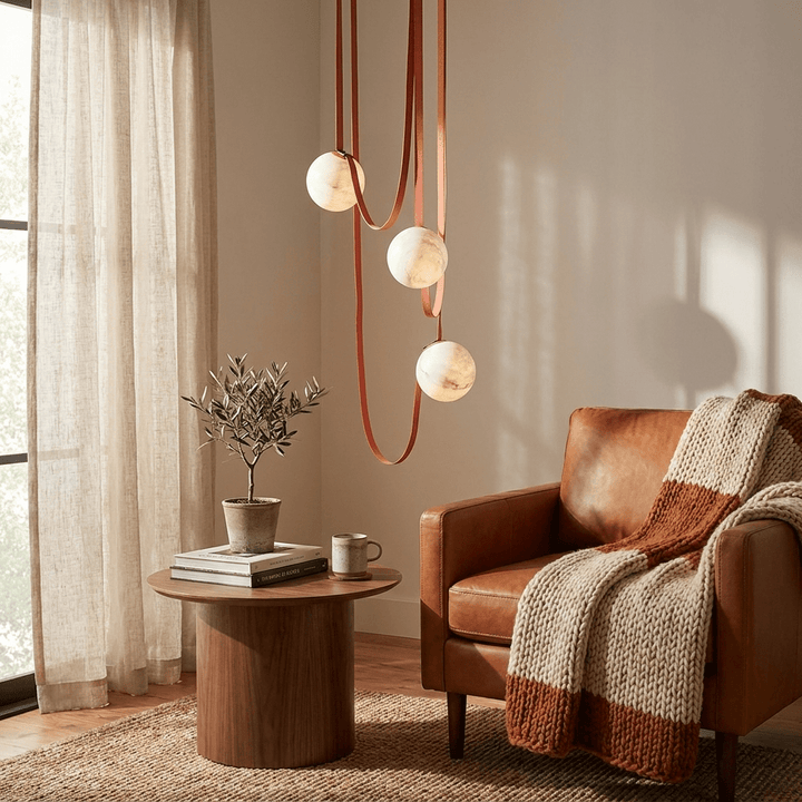 Multiple Belt Alabaster Pendant Light - Vakkerlight