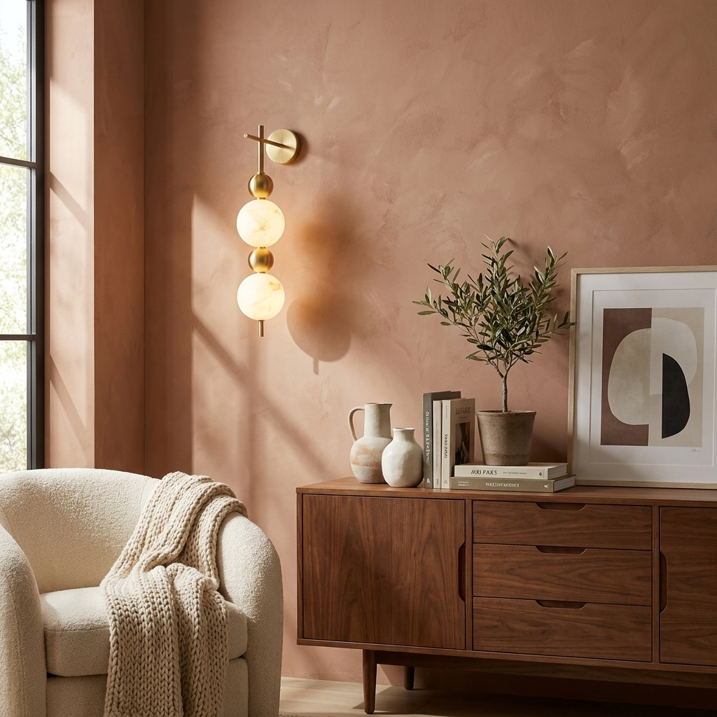 Solenne Alabaster Beaded Wall Sconce