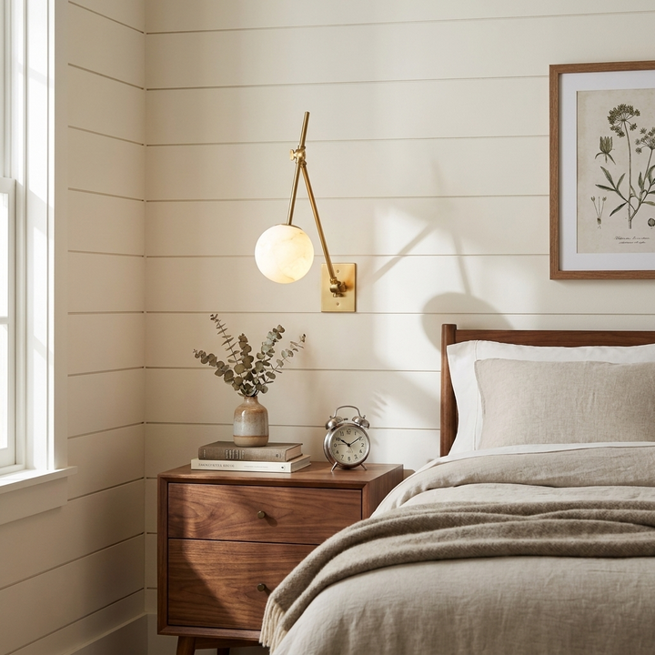 Avelor Alabaster Adjustable Wall Sconce