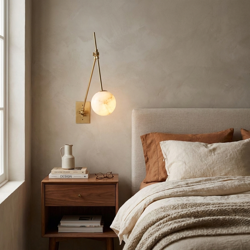 Avelor Alabaster Adjustable Wall Sconce