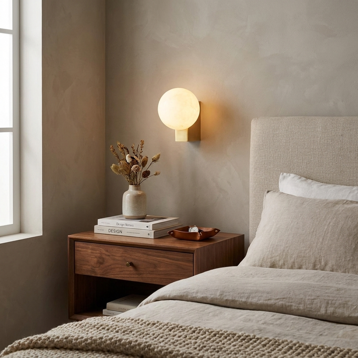 Spanish Alabaster Globe Wall Sconce