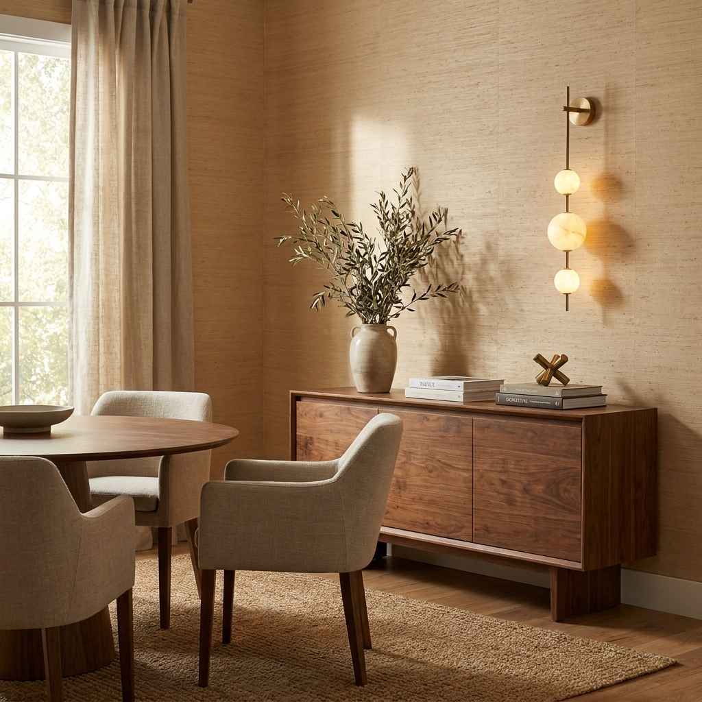 Alabaster Orb Column Wall Sconce