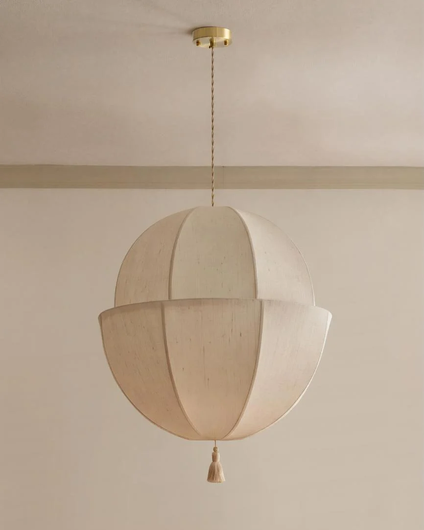 Celene Fabric Lantern Pendant Light